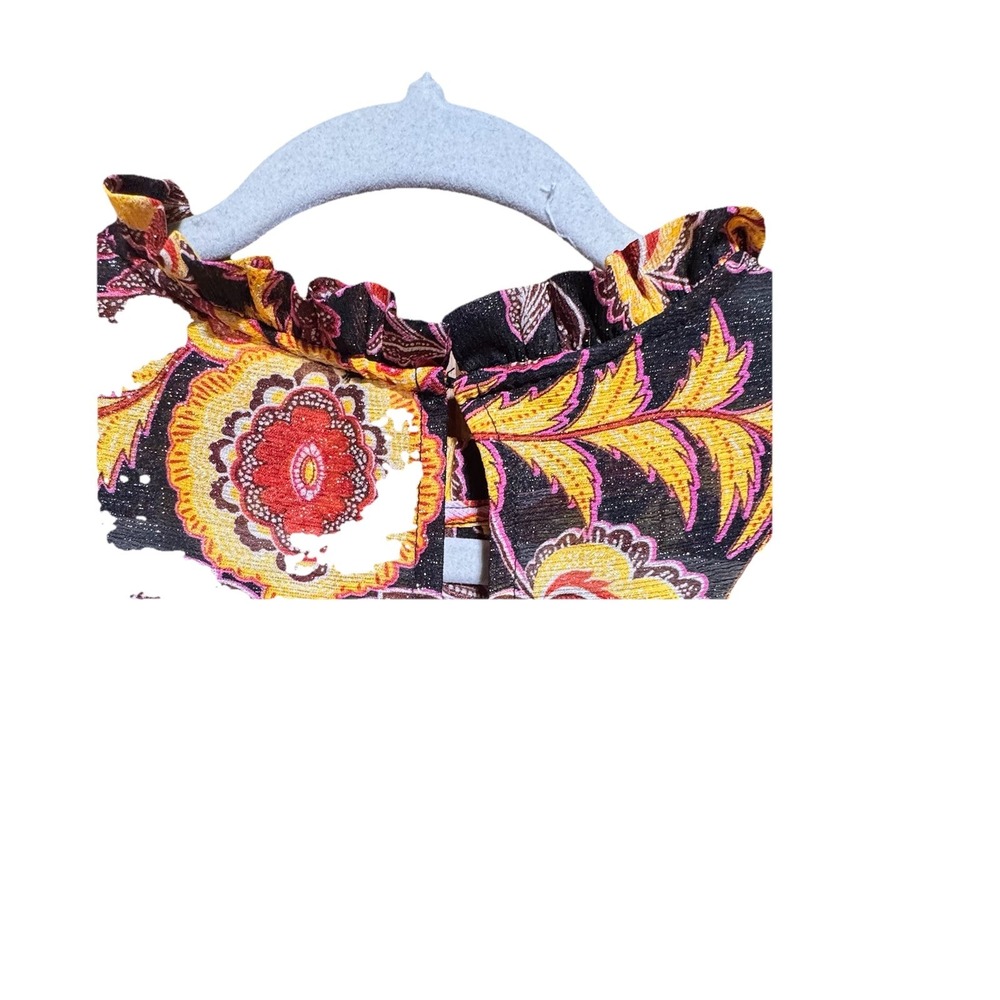 MAIA Long Sleeve‎ Floral Chiffon Shift Dress  Floral With Full Slip Liner 12-14 - Picture 9 of 9
